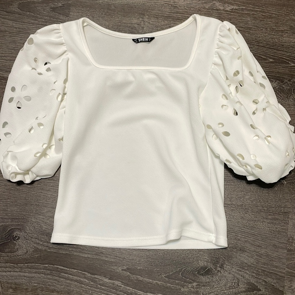 Shein eyelet top